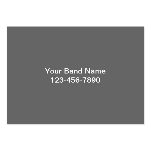 Cool Music Band Business Cards (back side)