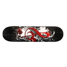 Cool Music notes dotted swirls flowers splatter Skate Decks