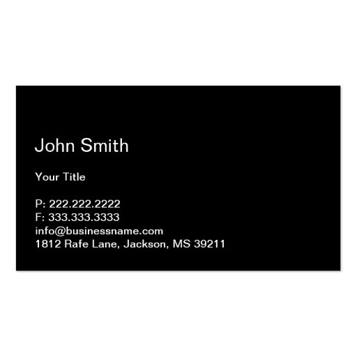Cool Music Recording Studio Business Card (back side)