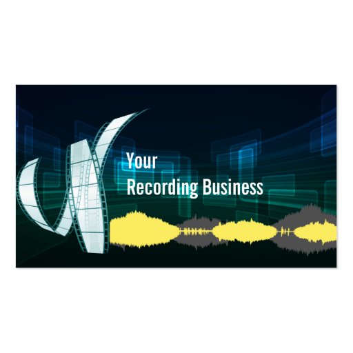 Cool Music Recording Studio Business Card (front side)
