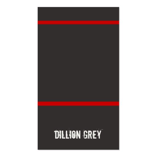 Cool Musician Black and Red Business Card (front side)