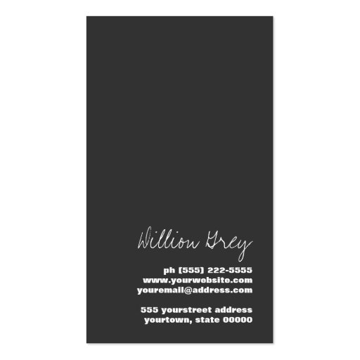 Cool Musician Black and Red Business Card (back side)