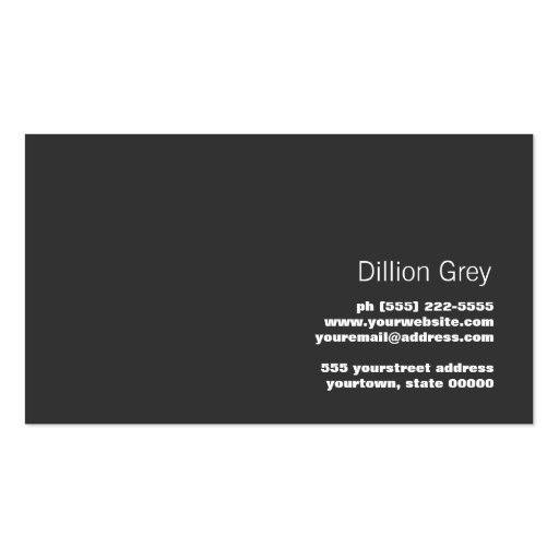 Cool Musician Black Minimalistic Business Card (back side)