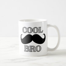Cool Mustache Bro Coffee Mug