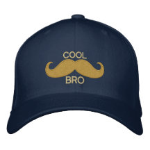COOL Mustache BRO Embroidered Hat