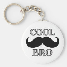 Cool Mustache Bro Key Chains