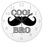 Cool Mustache Bro Wall Clocks