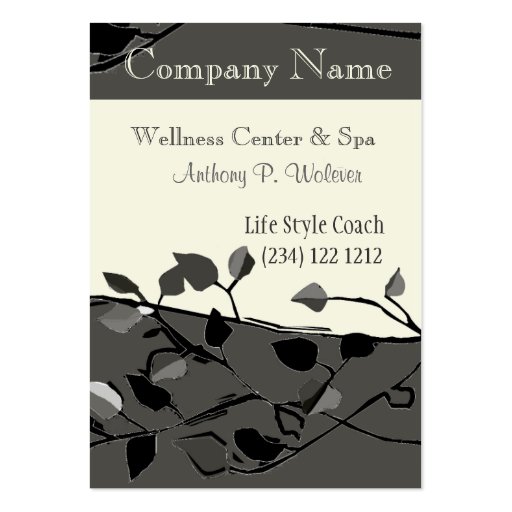 Cool Nature Tree Branch Design Business Card Templates (front side)