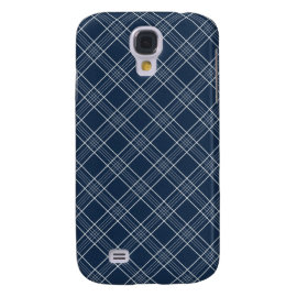 Cool Navy Blue and White Plaid Pattern Gifts HTC Vivid Case