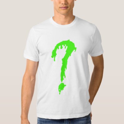 Cool Neon Green Questionmark Tee Shirt