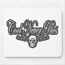 Cool Never Dies black mousepads by dustyvinyldesign Cool Never Dies black mousepads