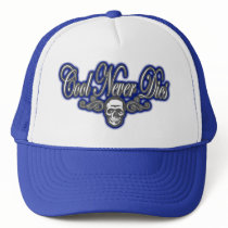 Cool Never Dies blue hats by dustyvinyldesign Cool Never Dies blue hats