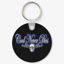 Cool Never Dies blue keychains by dustyvinyldesign Cool Never Dies blue keychains