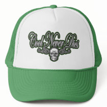 Cool Never Dies green hats by dustyvinyldesign Cool Never Dies green hats