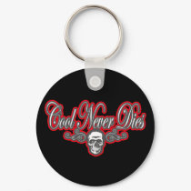 Cool Never Dies red keychains by dustyvinyldesign Cool Never Dies red keychains