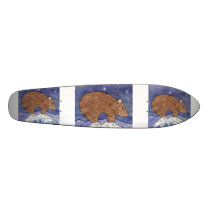 cool night bear skateboard deck