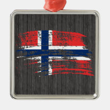 Cool Norwegian flag design Christmas Tree Ornament