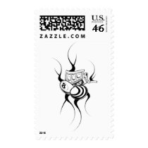 Cool Odd Bee Design postage