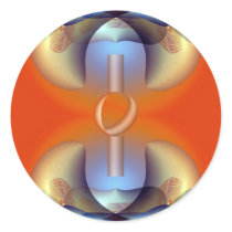 Cool Orange Abstract stickers by koolkeychains Cool Orange Abstract stickers