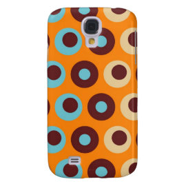 Cool Orange Blue Brown Circles Polka Dots Pattern HTC Vivid / Raider 4G Cover