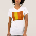 Cool orange yellow and gold stripes tee shirts