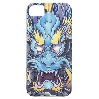 Cool Oriental Ancient Blue Dragon God tattoo iPhone 5 Cases
