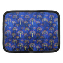 Cool oriental blue japanese abstract tree indigo organizer