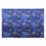 Cool  oriental blue pattern placemat