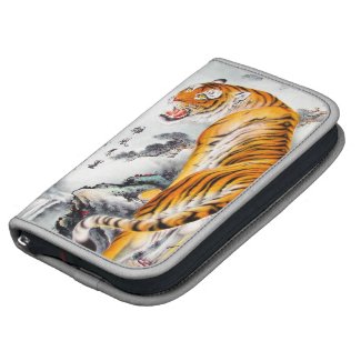 Cool oriental chinese fluffy tiger watercolour ink planner