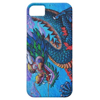 Cool oriental chinese oil colourful dragon paint iPhone 5 cover