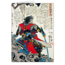 Cool oriental classic japanese samurai warrior art cards