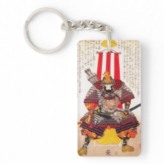 Cool oriental classic japanese samurai warrior acrylic keychain