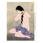 Cool oriental classic nude japanese lady art post cards