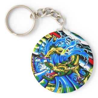Cool Oriental Dragon tattoo Keychain
