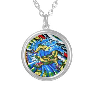 Cool Oriental Dragon tattoo Necklaces