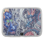 Cool oriental dragons tattoo art folio planner