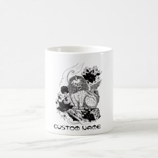 Cool Oriental Ink Mythical Lion tattoo Coffee Mugs