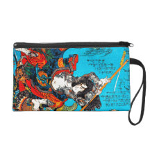 Cool oriental japanese Ancient Samurai Warrior Jo Wristlet Purse