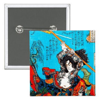 Cool oriental japanese Ancient Samurai Warrior Jo Pins