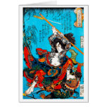 Cool oriental japanese Ancient Samurai Warrior Jo Greeting Card