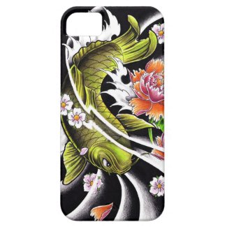 Cool oriental japanese black ink lucky koi fish iPhone 5 case