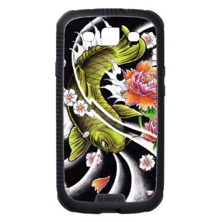 Cool oriental japanese black ink lucky koi fish galaxy s3 case