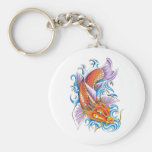 Cool Oriental Japanese Classic Dragon Koi Fish Key Chain