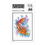 Cool Oriental Japanese Classic Dragon Koi Fish Postage