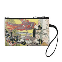 Cool oriental japanese classic geisha lady art coin purse