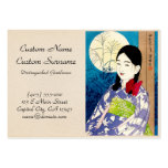 Cool oriental japanese classic geisha lady art business cards