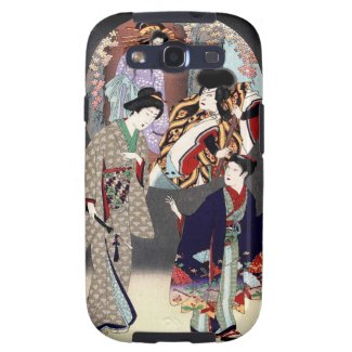 Cool oriental japanese classic geisha lady art samsung galaxy s3 covers