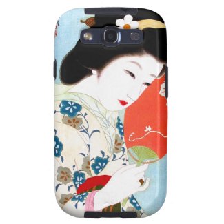 Cool oriental japanese classic geisha lady art samsung galaxy s3 cover