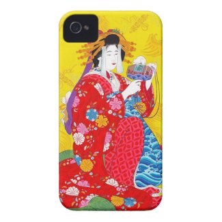 Cool oriental japanese classic geisha lady art iPhone 4 cover