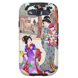 Cool oriental japanese classic geisha lady art galaxy s3 cases